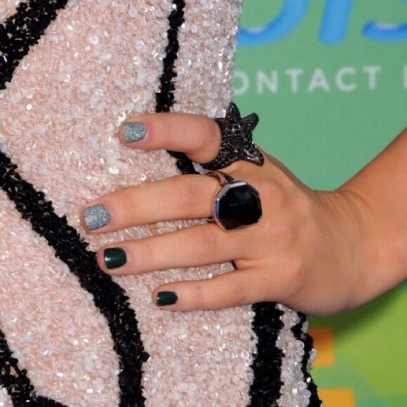 Stella & Dot Nouvelle Black Silver Cocktail Ring Adjustable - Picture 2 of 5